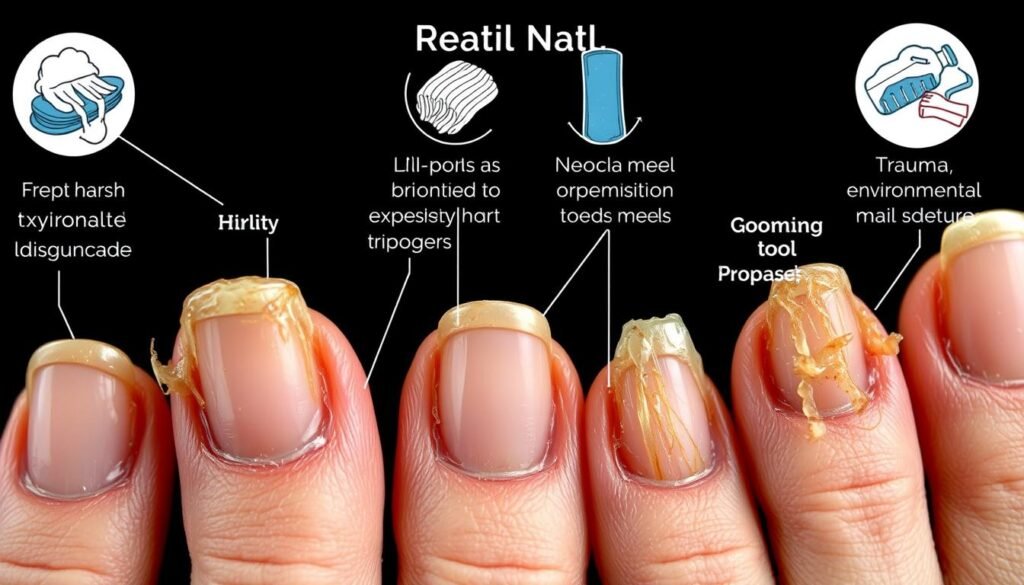 Causes of rag nails