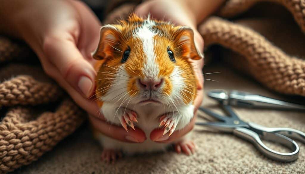 Guinea pig nail trimming challenges