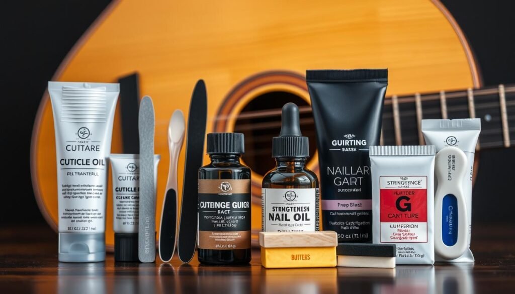 Guitar nail care products