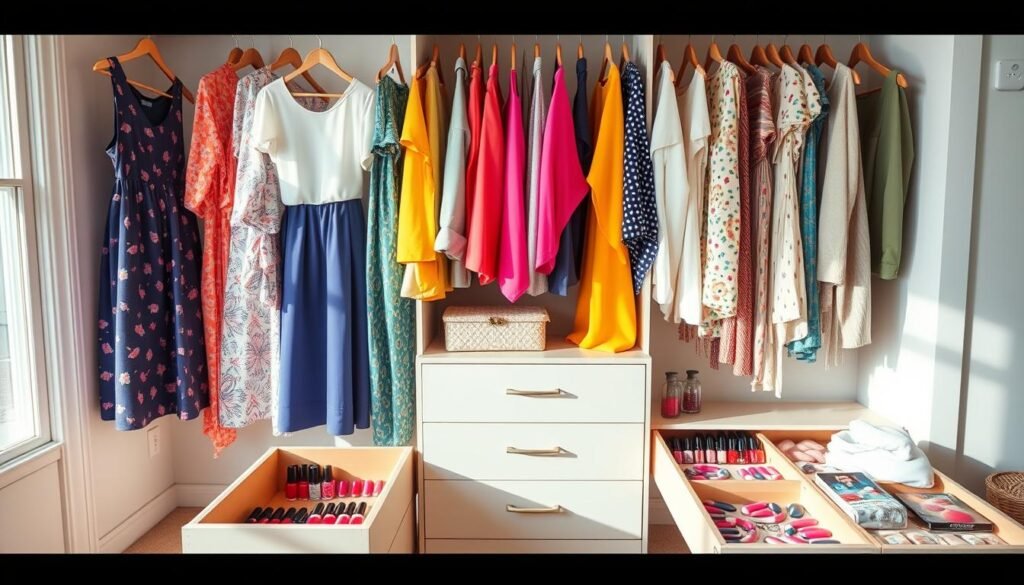 Nail-friendly wardrobe organization