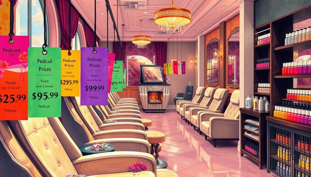 Pedicure prices range