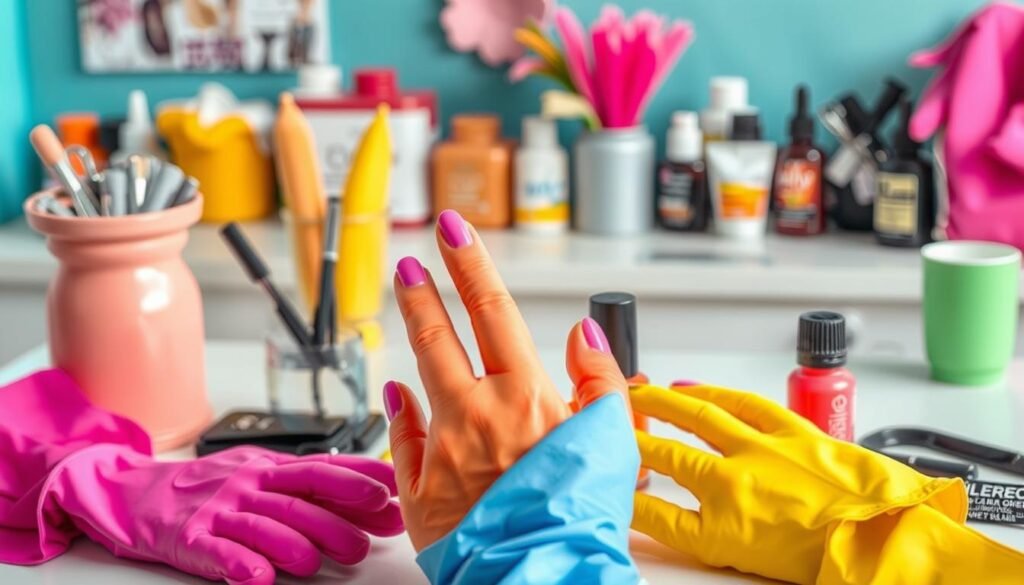 Protective measures to prevent nail staining