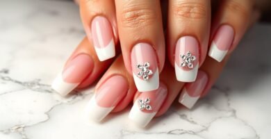 how much are medium french tip nails gemstone nails