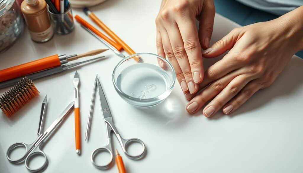 how to clean under nails