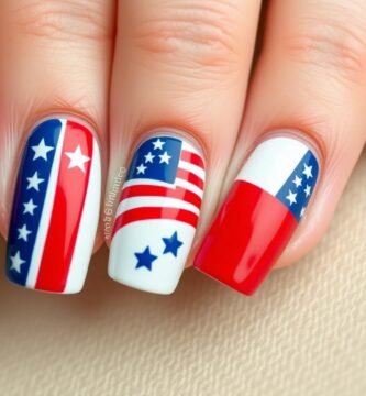 how to do 3 alternating color nails american flag theme