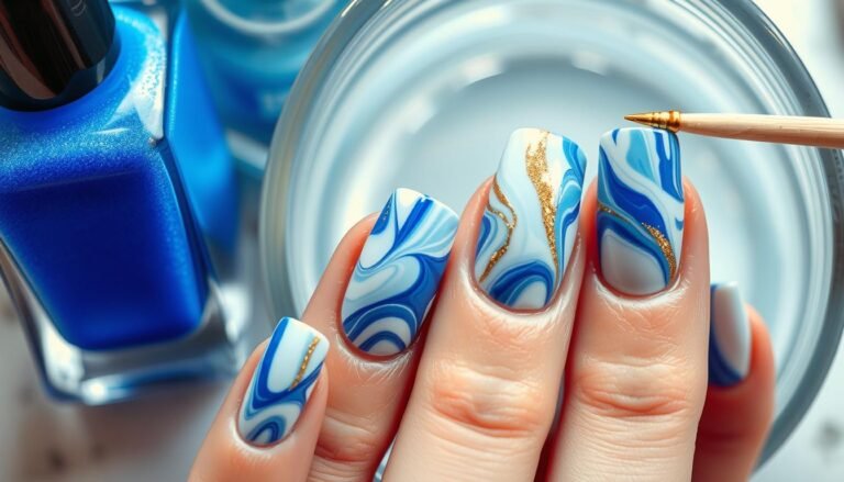 how to do marble nails