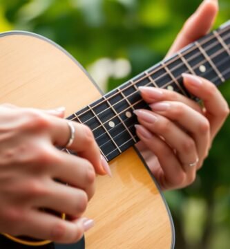 how to play guitar with long nails