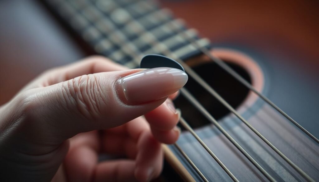 ideal nail length for guitar