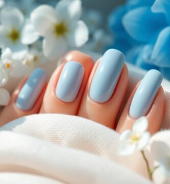 what do light blue nails mean