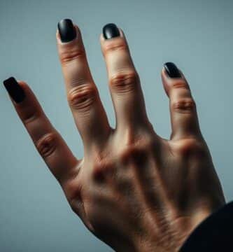 what is black nails on men mean