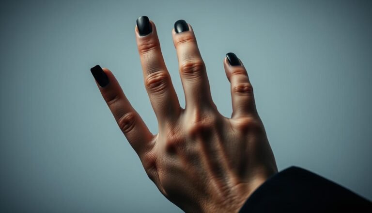 what is black nails on men mean