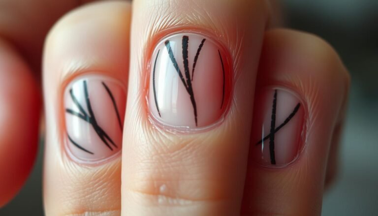 why do i have black streaks in my nails