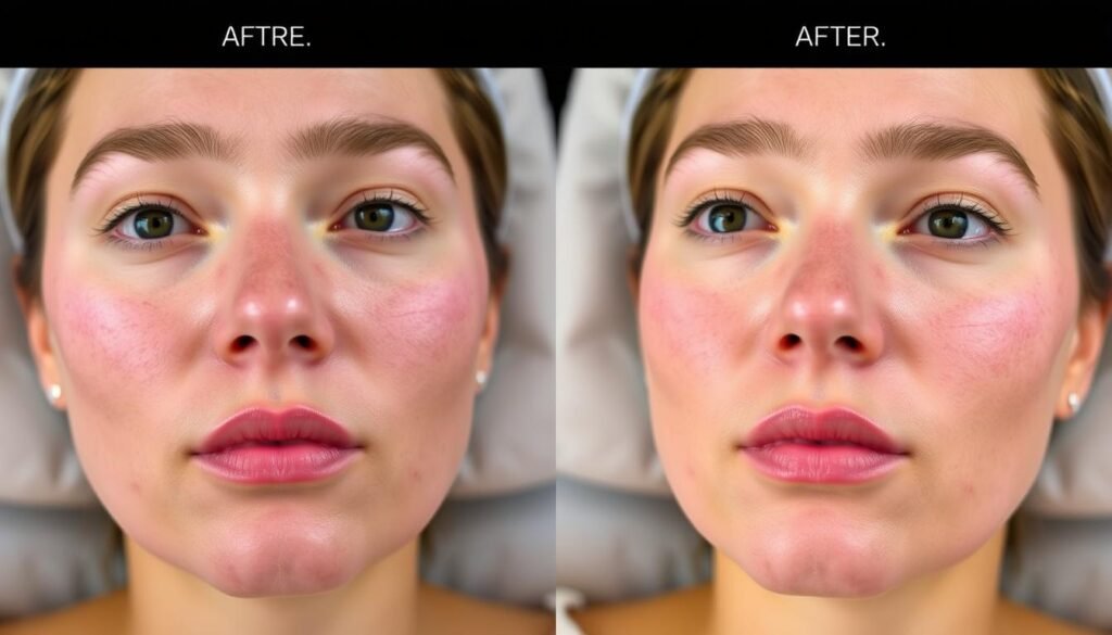 blue light therapy acne before and after