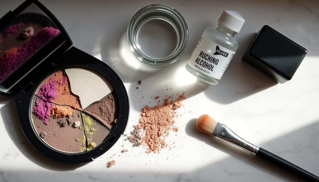 DIY eyeshadow fixing materials