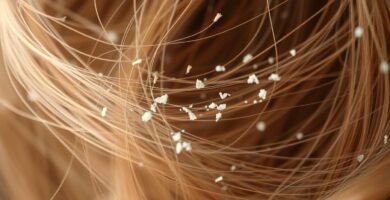 can dandruff stick to hair