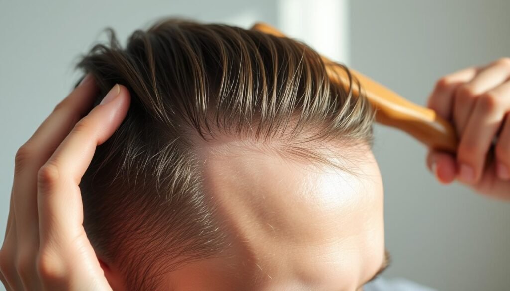 does brushing hair help with dandruff