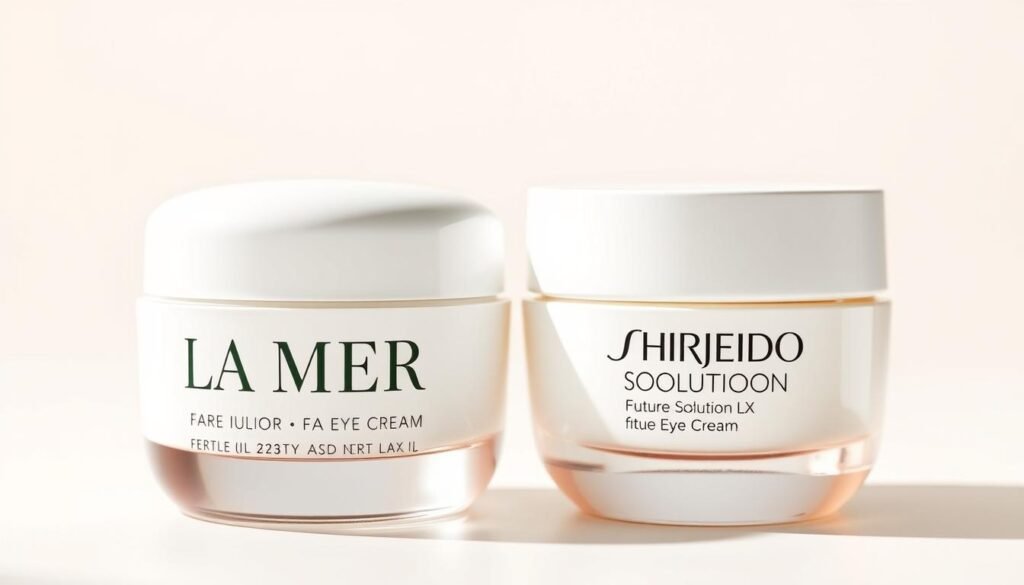 la mer vs shisedo future eye cream