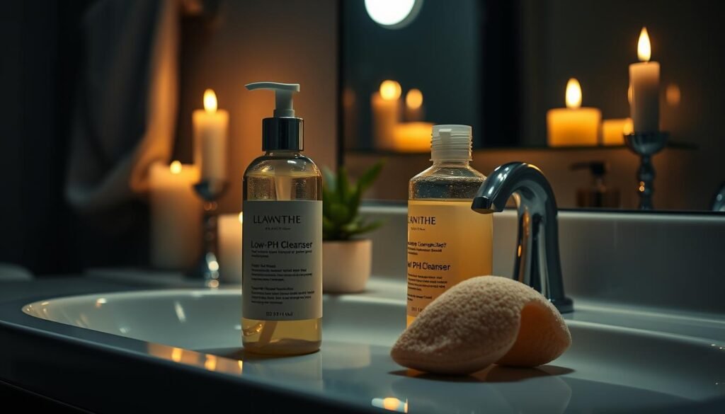 low ph cleanser nighttime routine