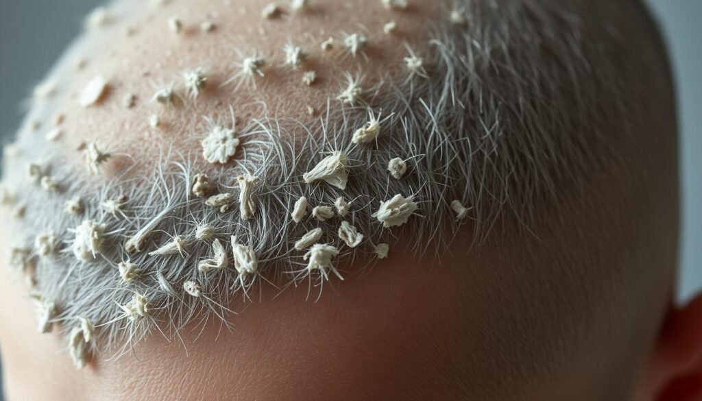 mineral buildup on scalp