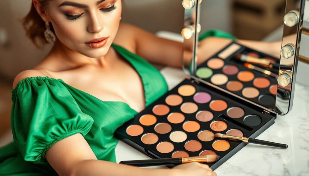 what color eyeshadow for green dress