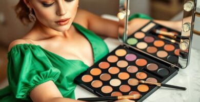 what color eyeshadow for green dress