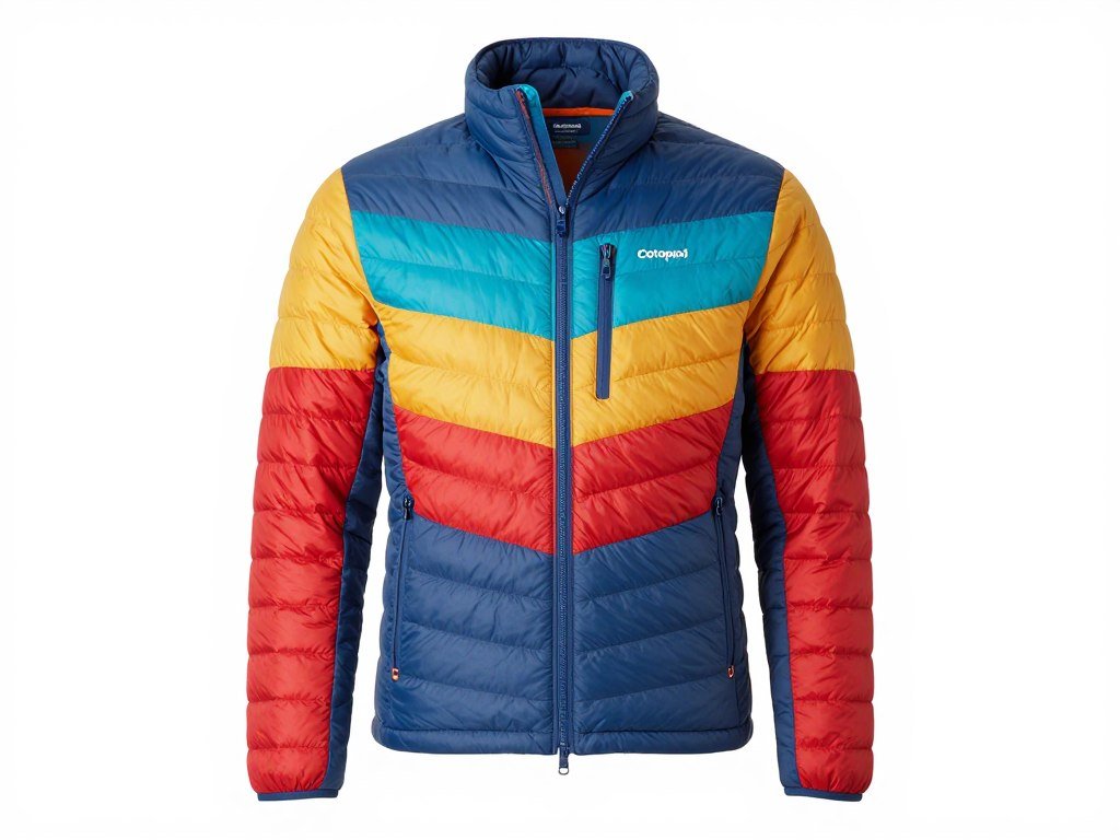 Cotopaxi Teca Cálido quilted jacket in colorblock design - eco-friendly clothing quilted jacket made from recycled materials