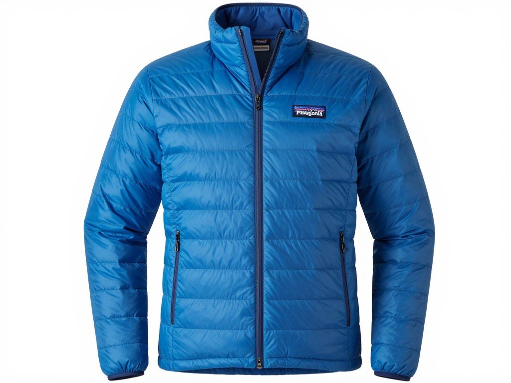 Patagonia Nano Puff quilted jacket in bright blue with horizontal quilting pattern - technical clothing quilted jacket for outdoor activities