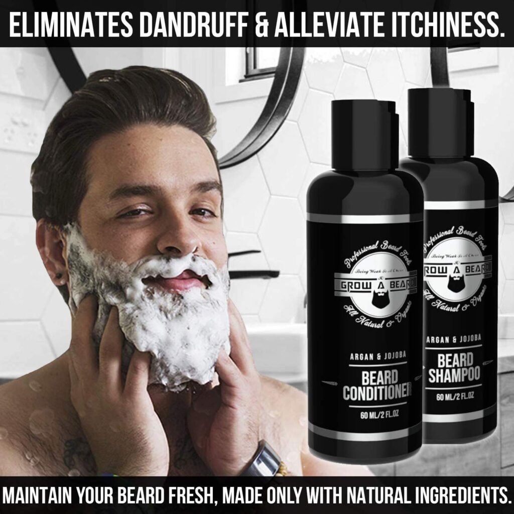 Beard Straightener Grooming Kit for Men, Beard Growth Kit, Beard Wash, Brush  Comb, Unscented Growth Oil, All Natural Chanel Balm, Conditioner, Razor  Scissors, Great Gift Idea for Mens