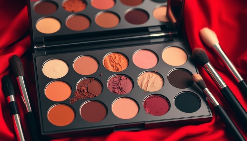 best eyeshadow colors for red clothing