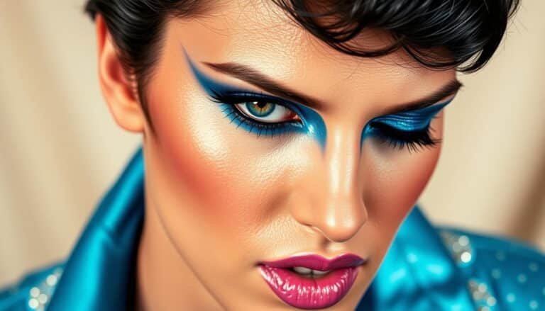 did elvis wear blue eyeshadow