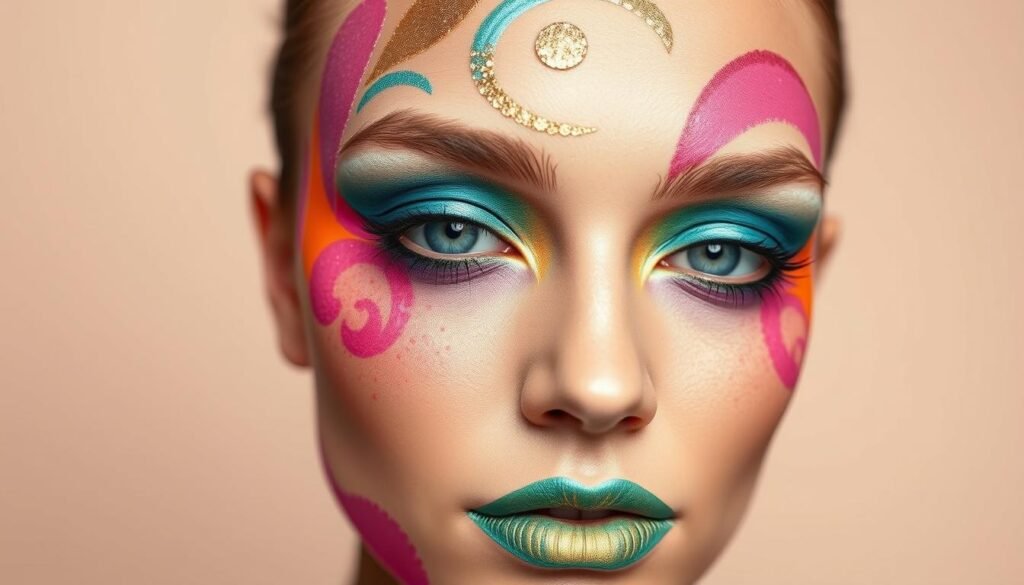eyeshadow as face paint