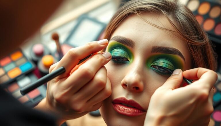 how to apply green eyeshadow