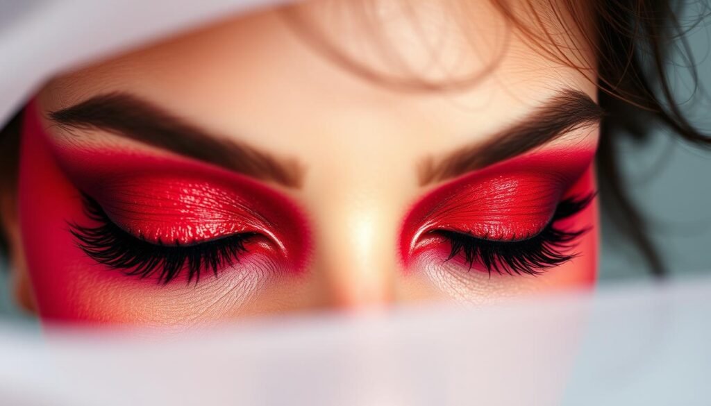 how to make a red eyeshadow