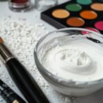 how to make white face paint with eyeshadow