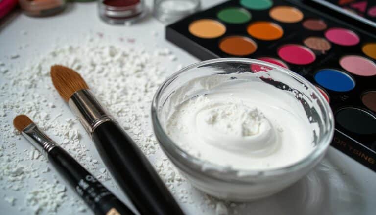 how to make white face paint with eyeshadow