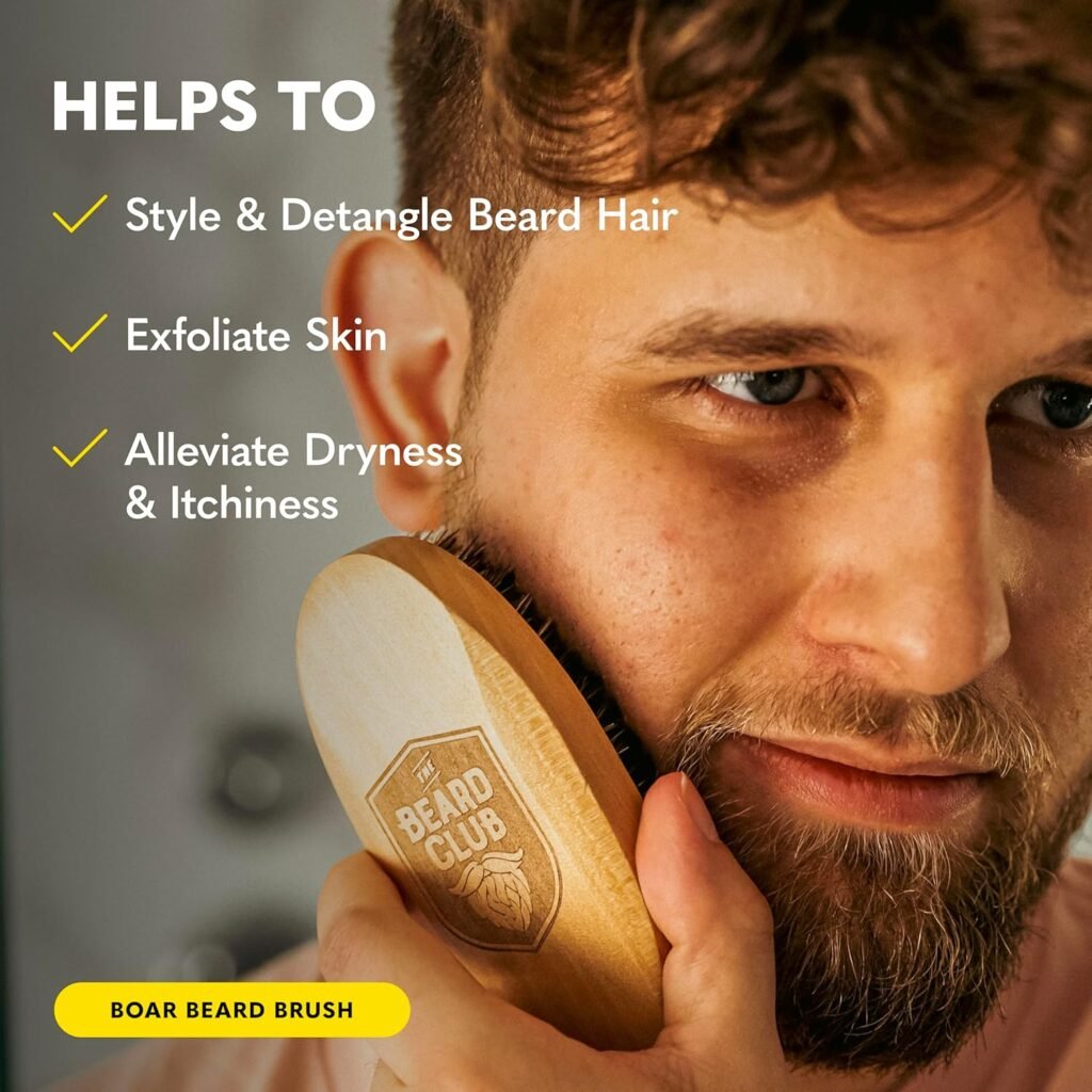 The Beard Club Beard Growth Kit - Derma Roller, Beard Growth Oil, Sandalwood Beard Balm, Beard Comb - Gift Set