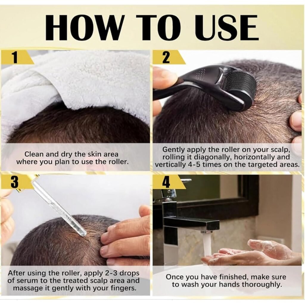 5% Minoxidil for Men Hair, Minoxidil Hair Growth Serum for Women Hair Growth, Men Beard Growth, Hair Loss Treatment with Dropper Applicator  Massage Tool
